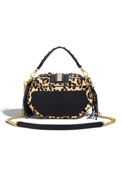 LA CARRIE - Borsa a Mano Jungle Animalier con frange