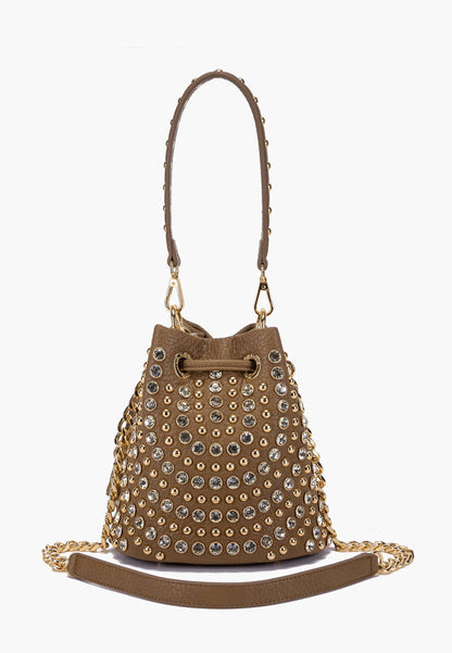 LA CARRIE - Secchiello Strass Andromeda Piccolo Taupe