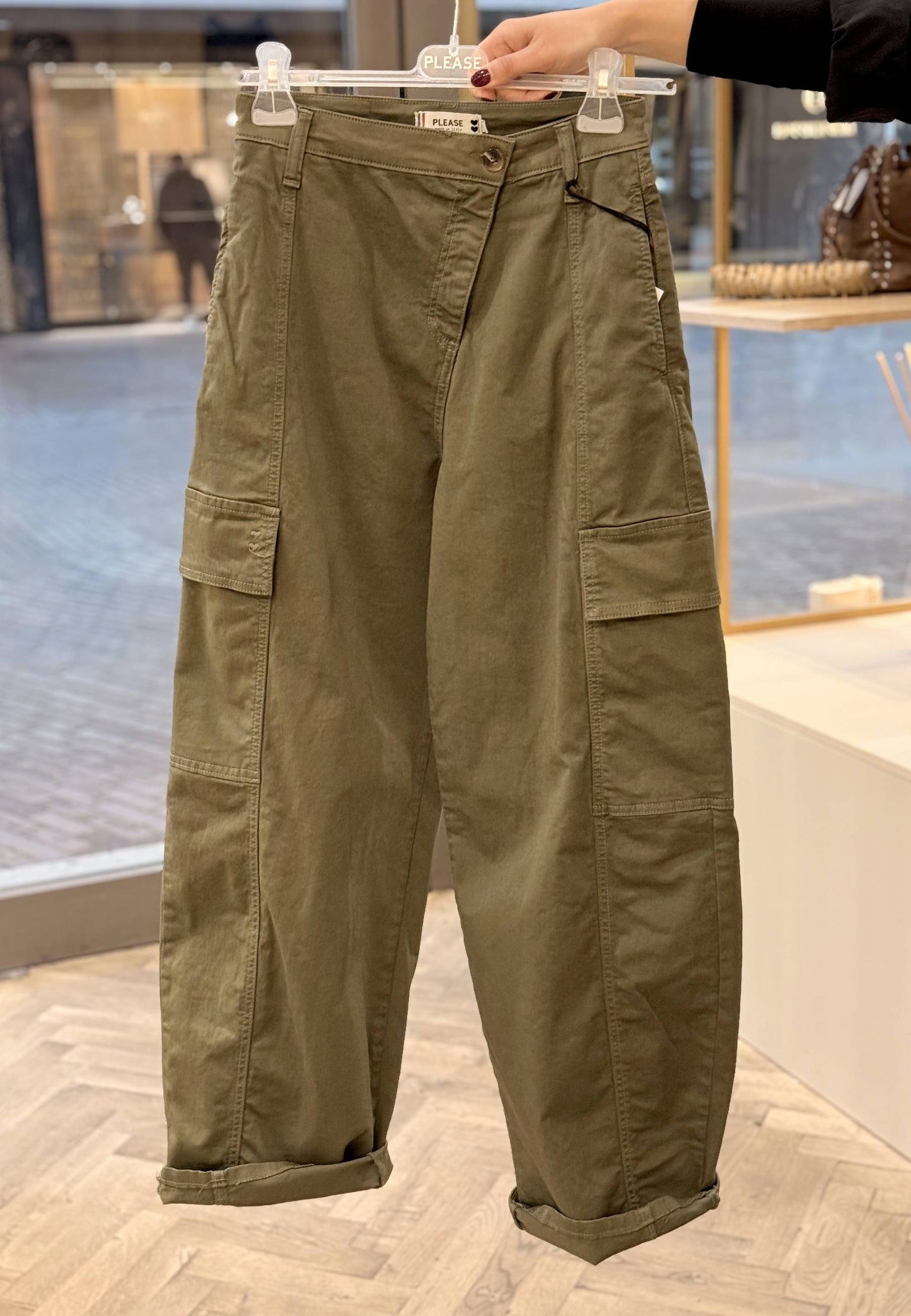 PLEASE - Pantalone Cargo Ballon Militare
