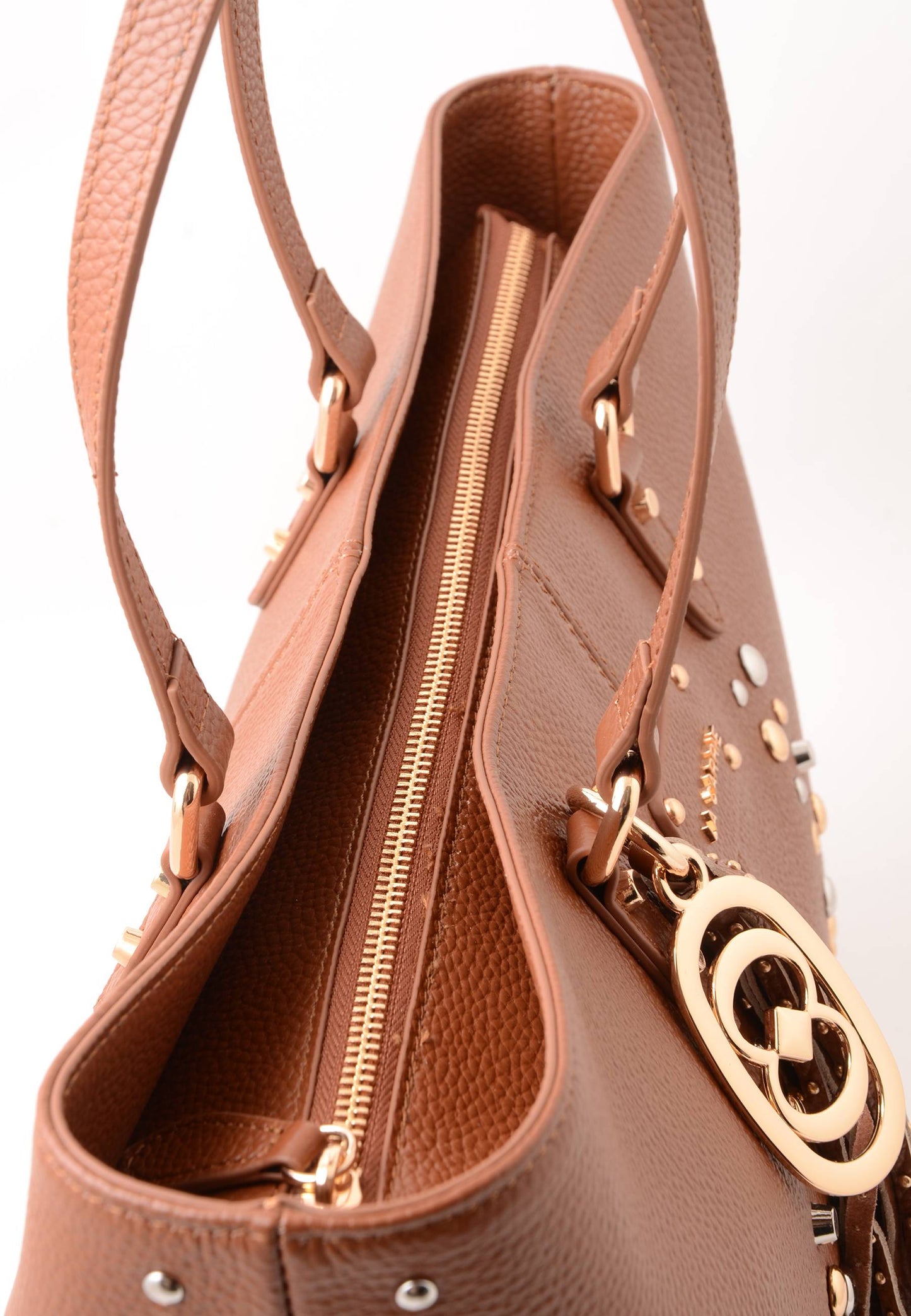 LA CARRIE - Shopping Bag Explosion Vera Pelle Cuoio