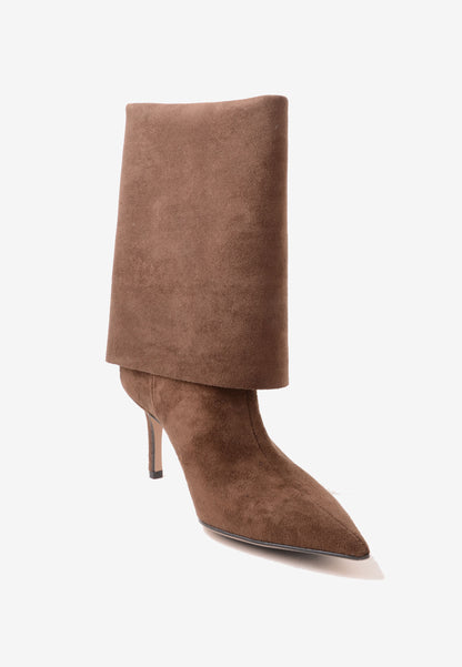 DIVINE FOLLIE - Tronchetto Tubolare Camoscio Caffe