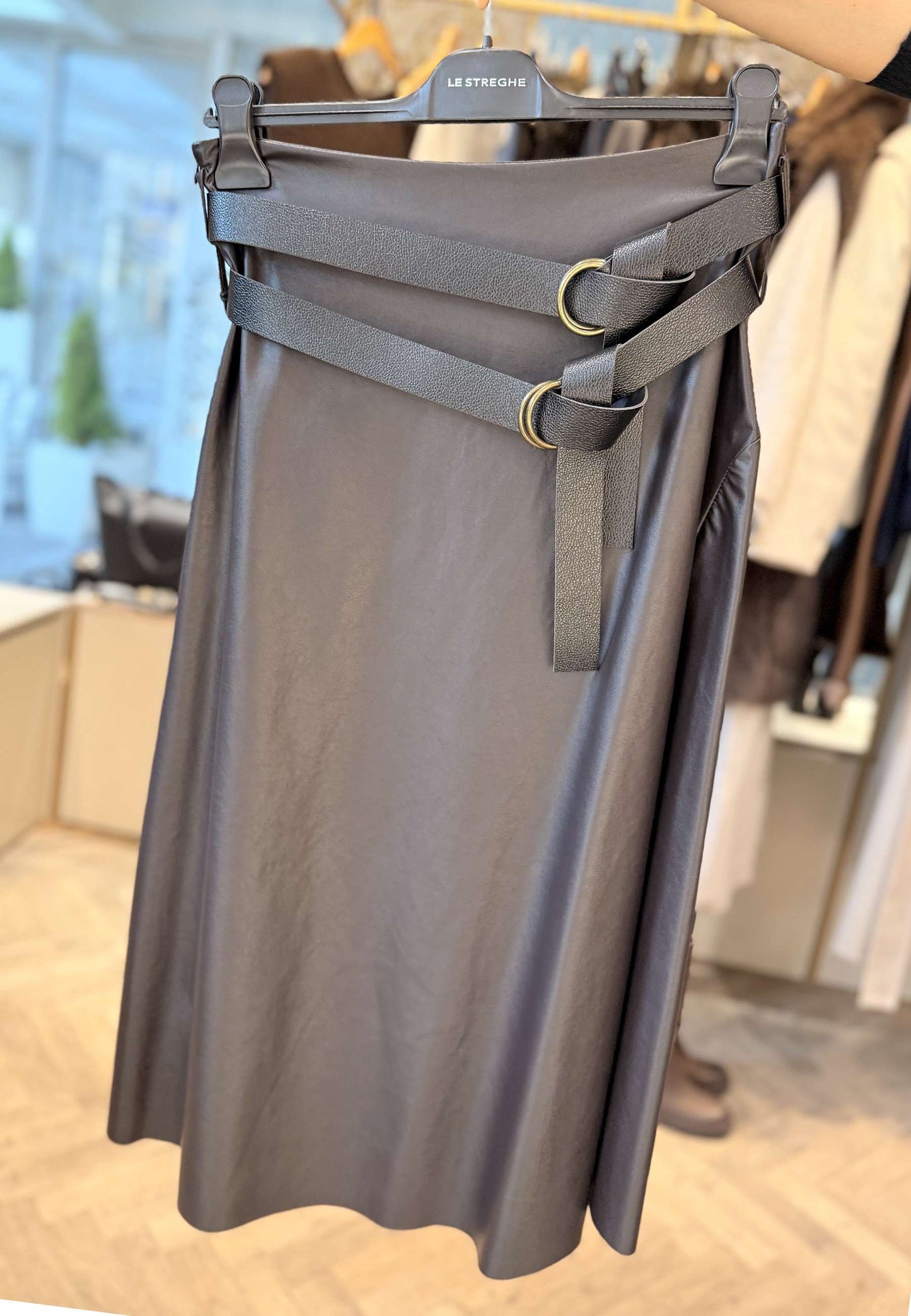 LE STREGHE - Longuette In Ecopelle Moro