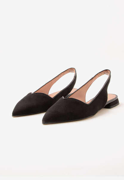 DIVINE FOLLIE - Slingback Camoscio Nero