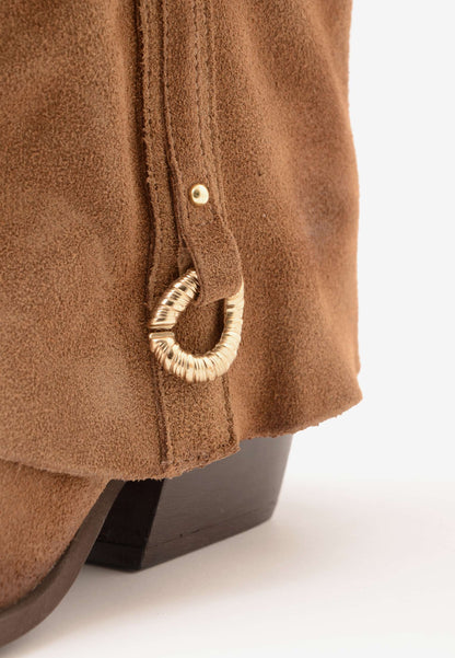 DIVINE FOLLIE - Stivale Anelli Oro Taupe