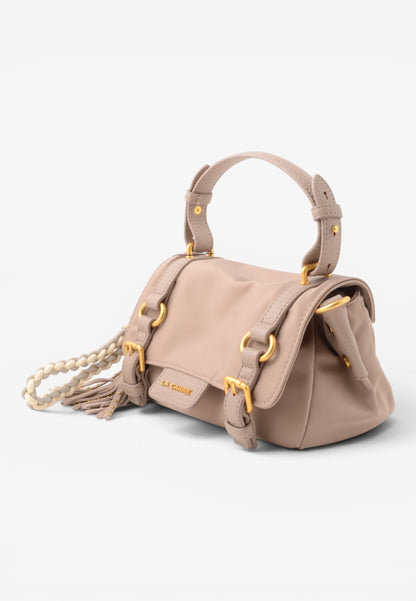LA CARRIE - Borsa Satchel Dark Nylon Taupe