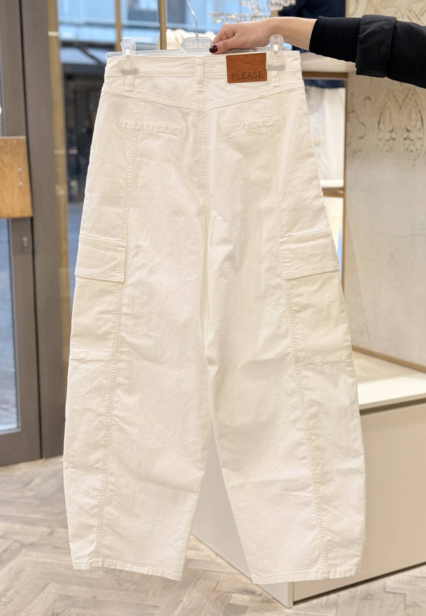 PLEASE - Pantalone Cargo Ballon Bianco