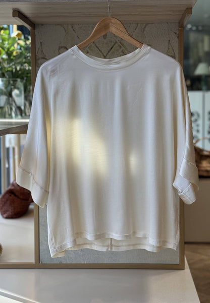 MOTEL - T-shirt Viscosa Burro