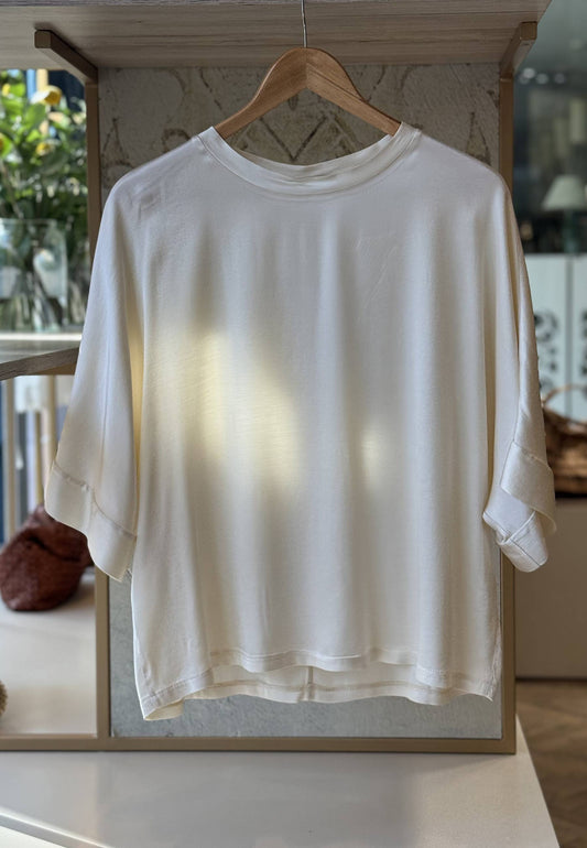 MOTEL - T-shirt In Viscosa Burro