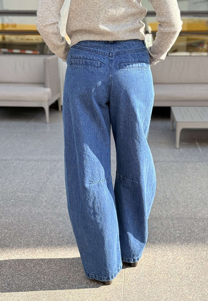 MOTEL - Jeans Barrel Blu Denim
