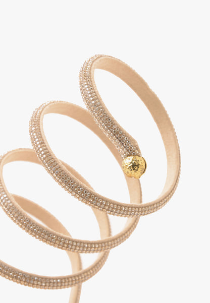 DIVINE FOLLIE - Sandalo Strass Champagne