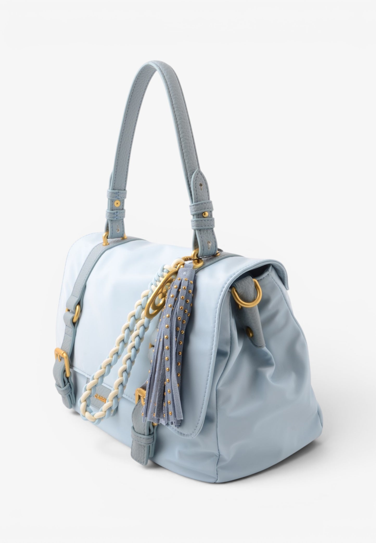 LA CARRIE - Shopping Bag DARK NYLON Cielo
