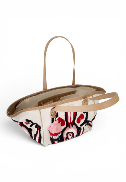 V73 - Shopping  Bag Marilena Cuoio/Multicolor