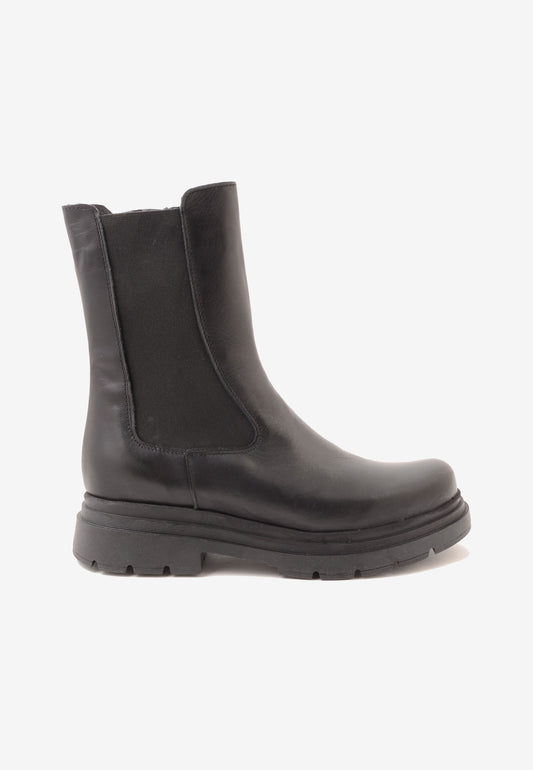 DIVINE FOLLIE - Stivale Bikers Pelle Nero