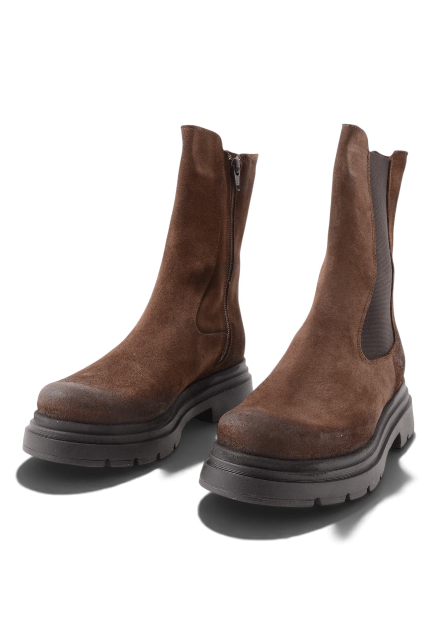 DIVINE FOLLIE - Stivaletto Chelsea In Vera Pelle Moro
