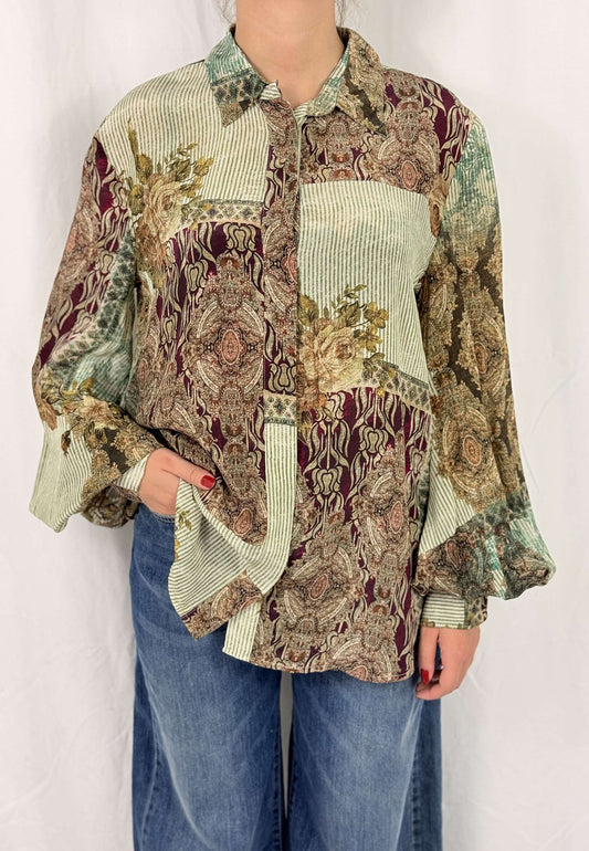 MOTEL - Camicia Stampa Etnica Multicolor