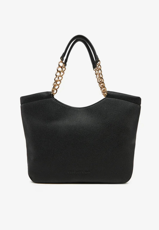 LOVE MOSCHINO - Shopping Bag Lettering Nero Gold