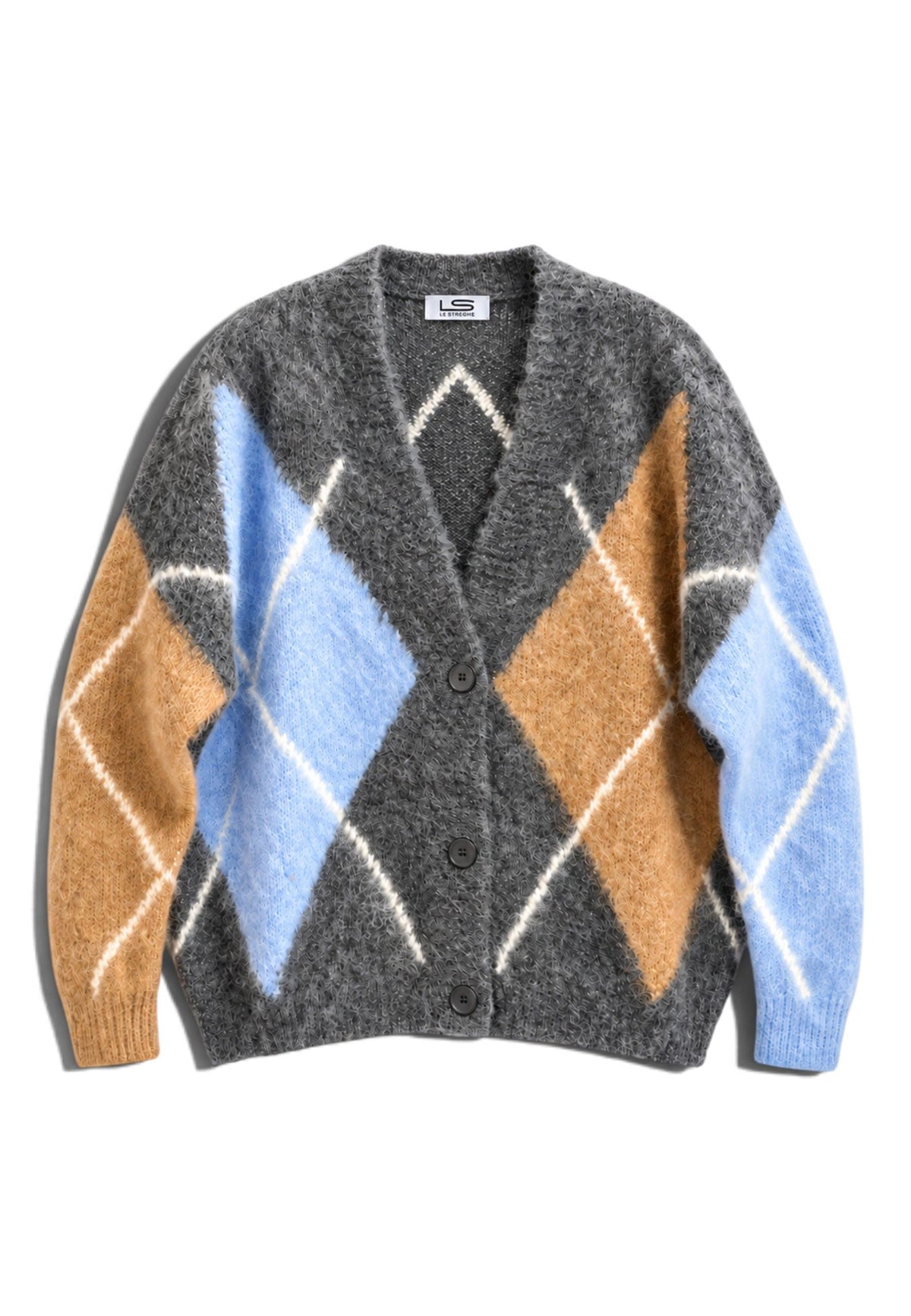 LE STREGHE - Cardigan Rombi Grigio