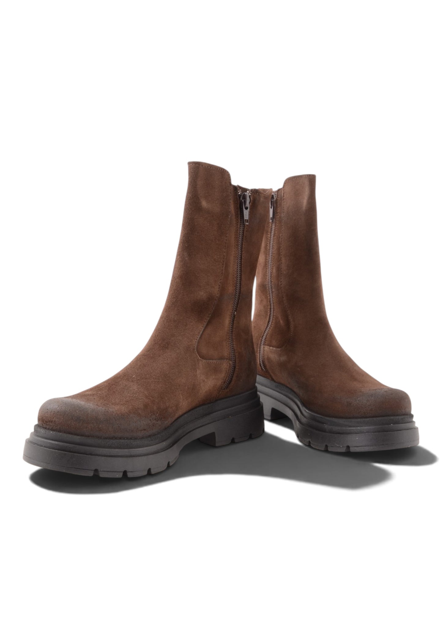 DIVINE FOLLIE - Stivaletto Chelsea In Vera Pelle Moro