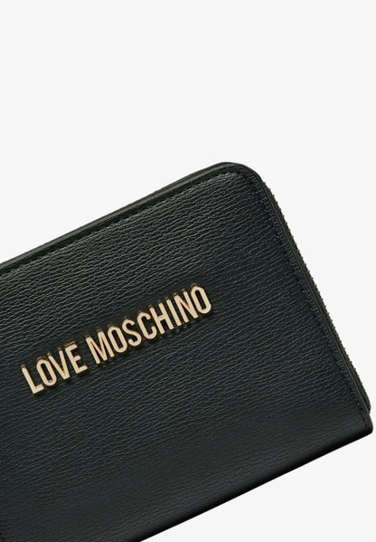 LOVE MOSCHINO - Portafoglio Piccolo Zip Around Nero
