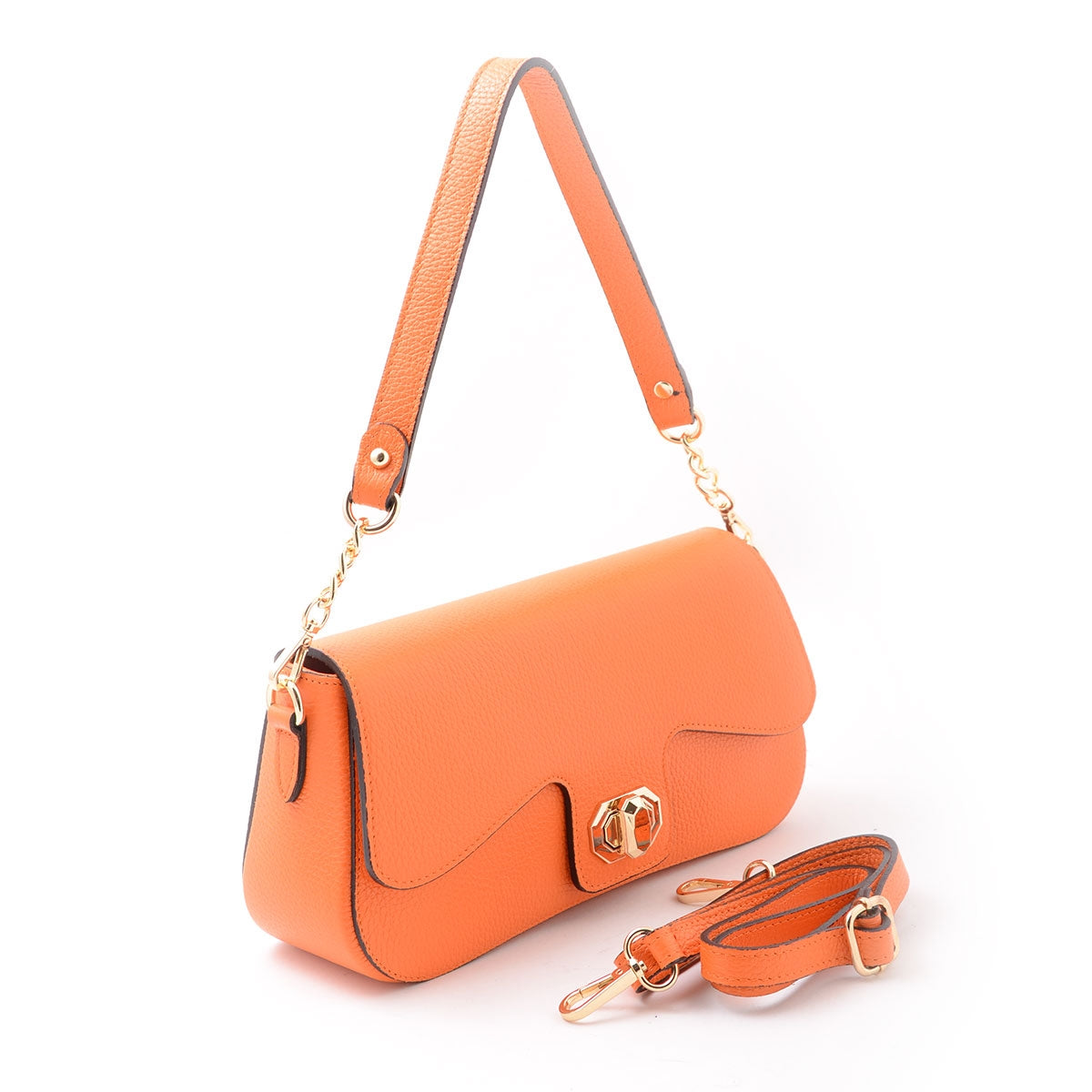 Tracolla Orange Donna Nyou Vera Pelle  S21.13004
