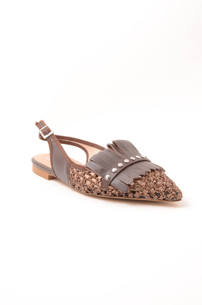 DIVINE FOLLIE - Slingback Raffia Moro