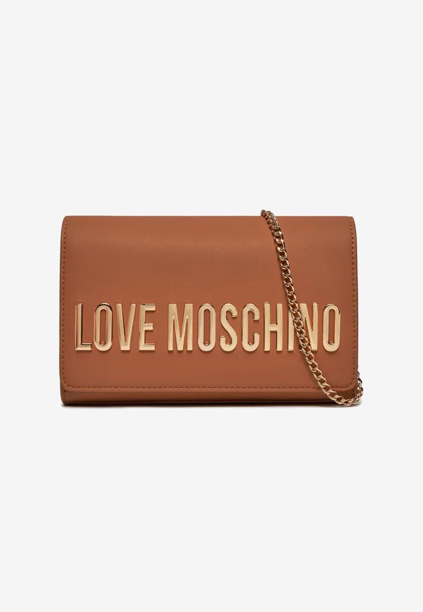 LOVE MOSCHINO - Borsa A Tracolla Lettering Cammello