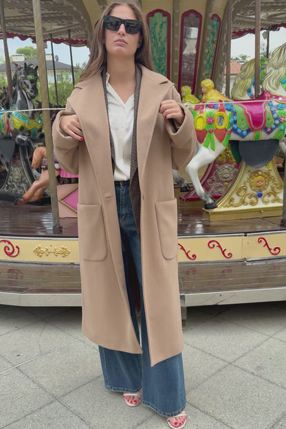 MOTEL - Cappotto Monopetto Over Cammello